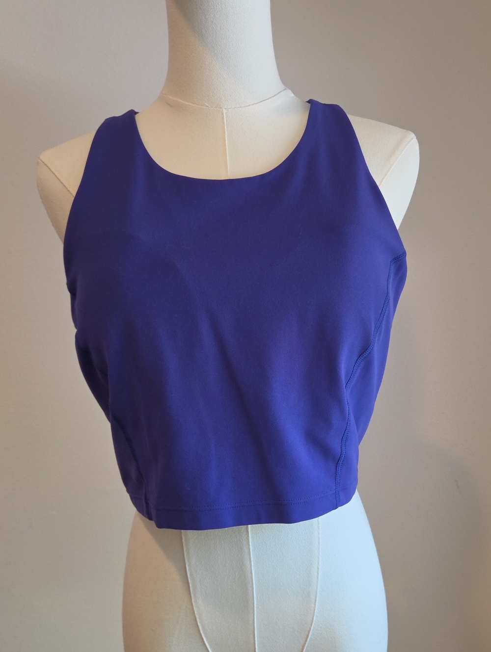 Zella Cropped Scoop Tank in Royal Purple